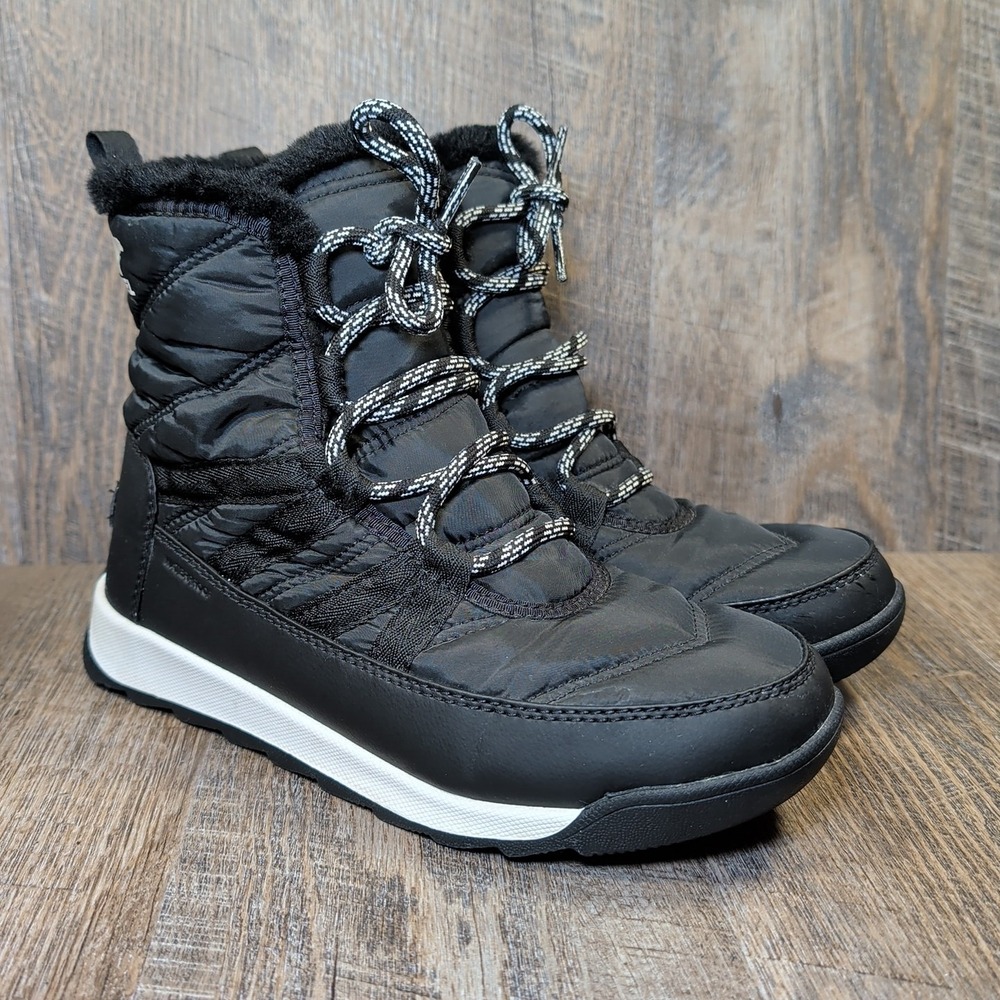 Sorel Women's Whitney II Short Lace Winter Boots Size 7 Black Waterproof